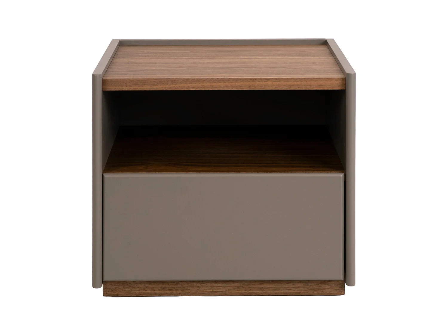 Comodino in legno grigio e noce 7116 ANGEL CERDA