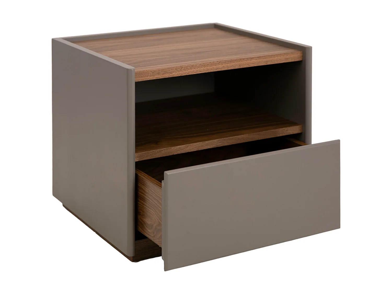 Chevet en bois gris et noyer 7116 ANGEL CERDA