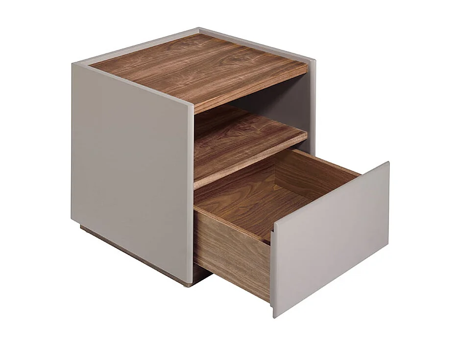 Chevet en bois gris et noyer 7116 ANGEL CERDA