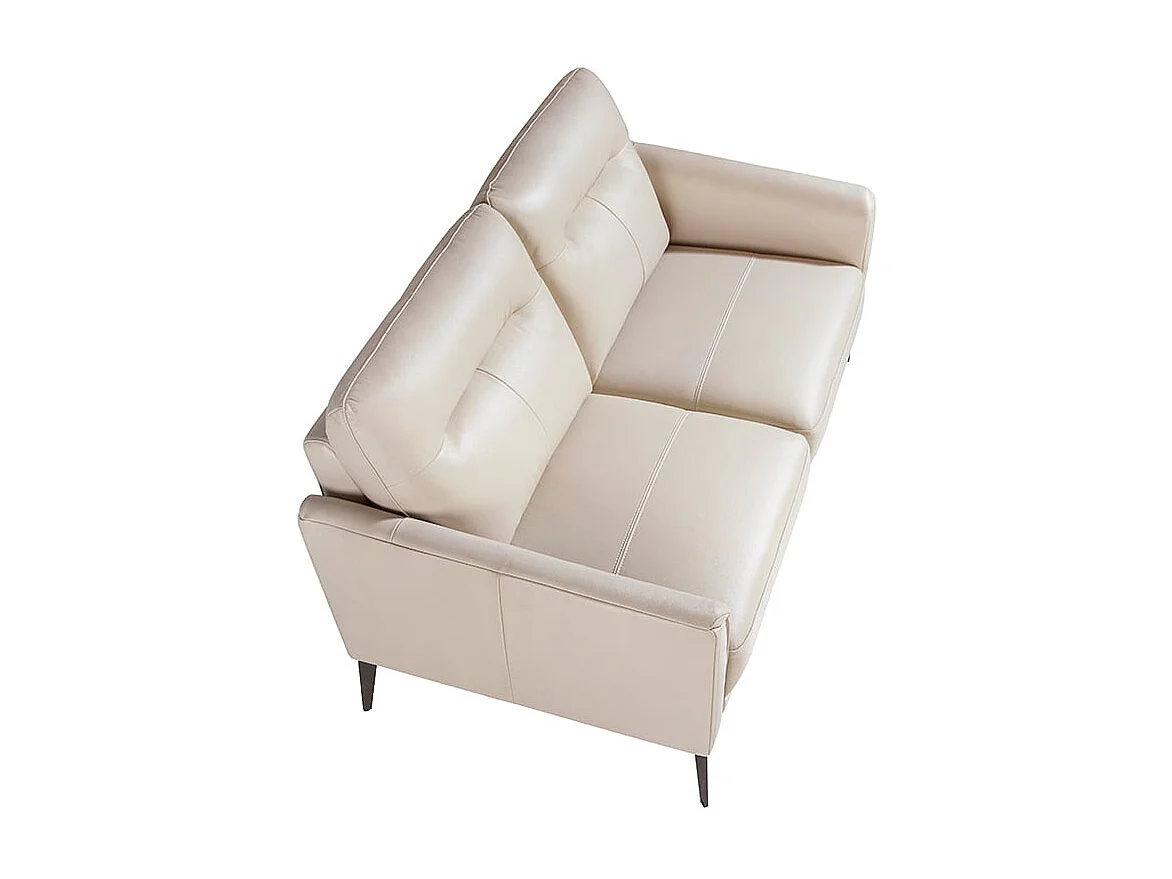 Skórzana sofa 2-osobowa szary taupe 6137 ANGEL CERDA