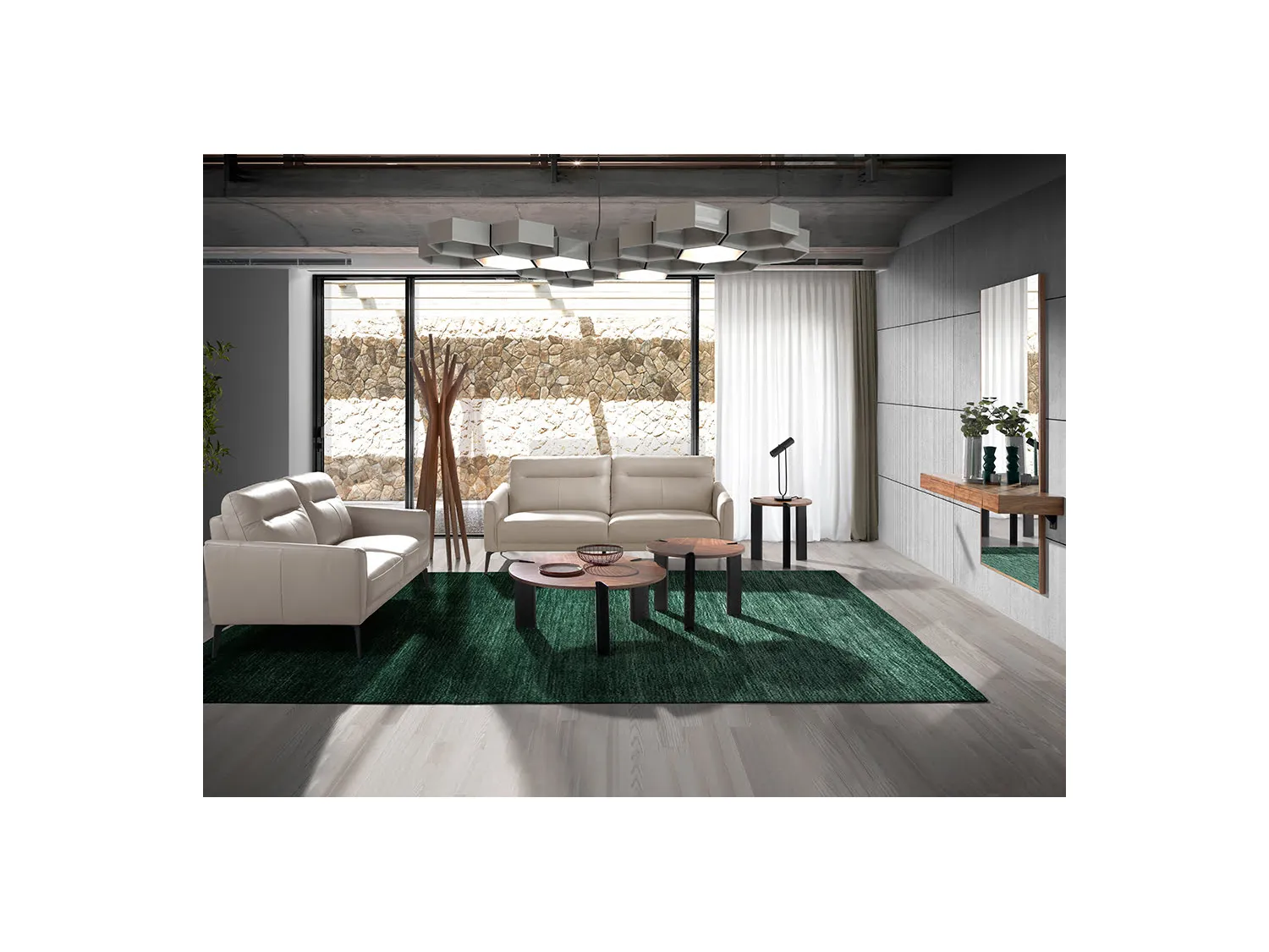 Sofá 2 plazas piel vacuno color taupé  6137 ANGEL CERDA