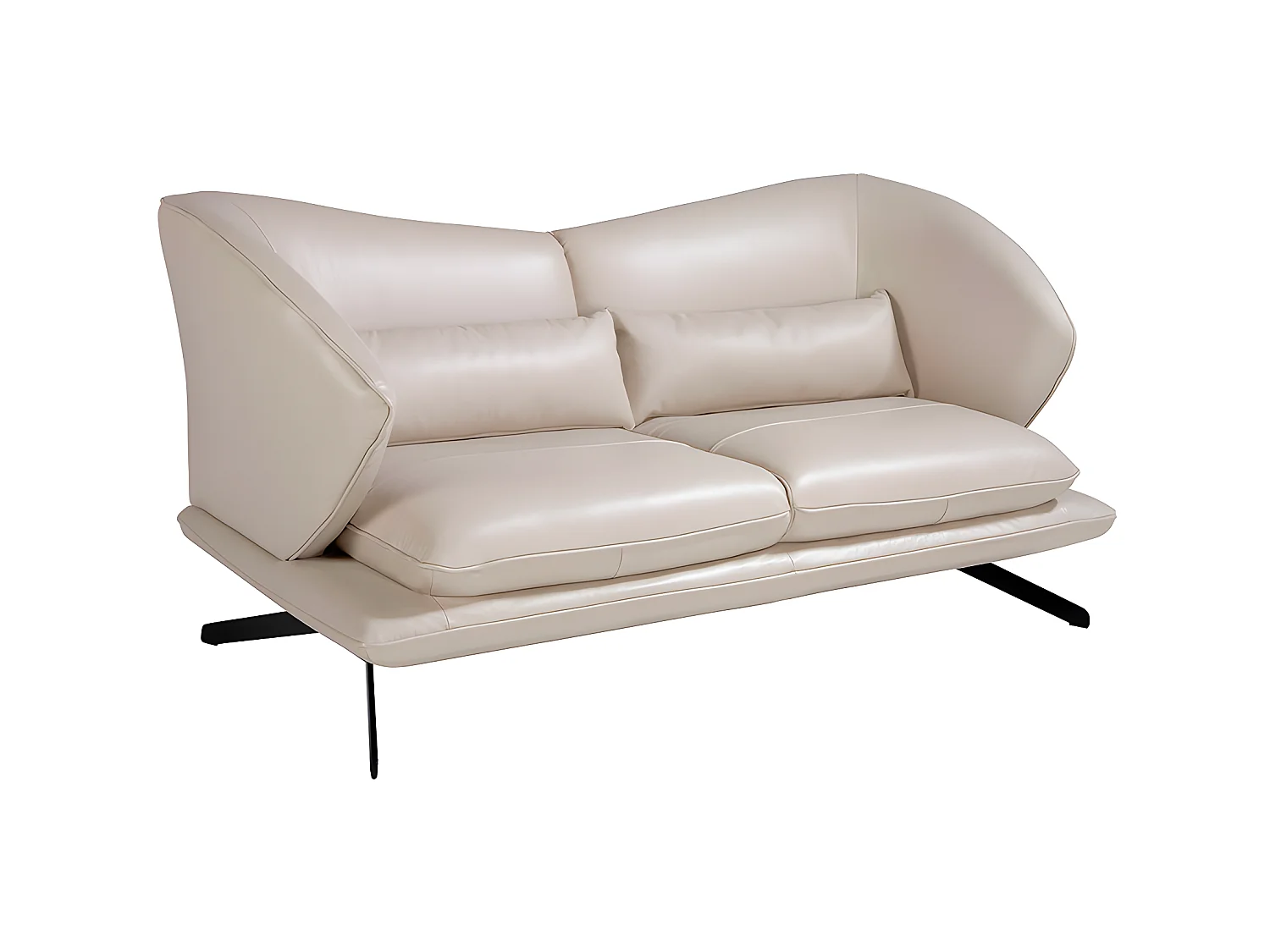 2-zitsbank in grijs taupe rundleder 6145 ANGEL CERDA