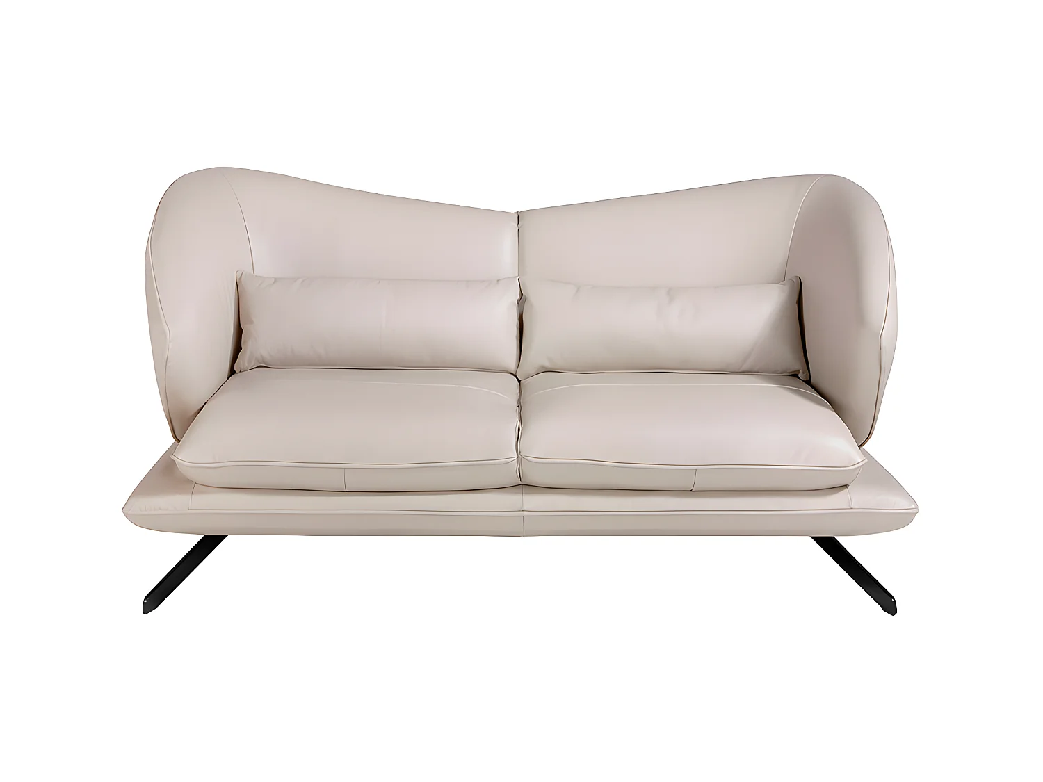 2-zitsbank in grijs taupe rundleder 6145 ANGEL CERDA