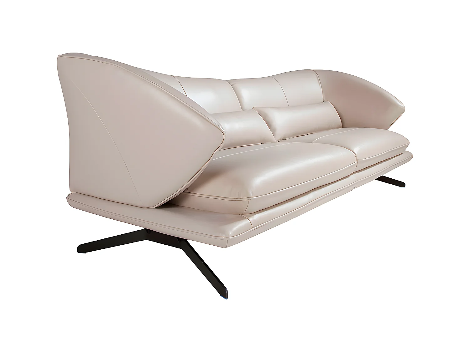 2-zitsbank in grijs taupe rundleder 6145 ANGEL CERDA