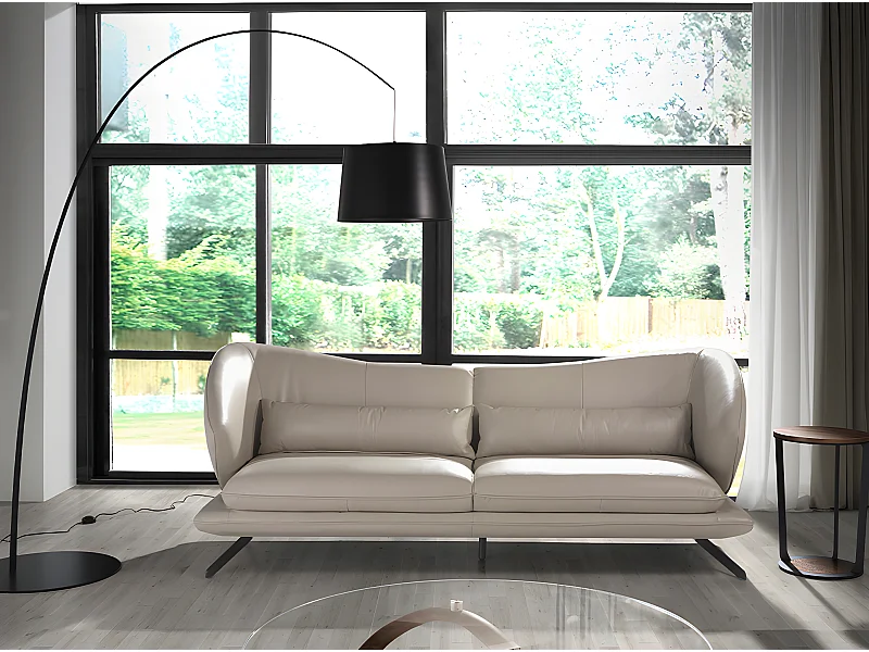 3-zitsbank in taupe grijs rundleder 6146 ANGEL CERDA