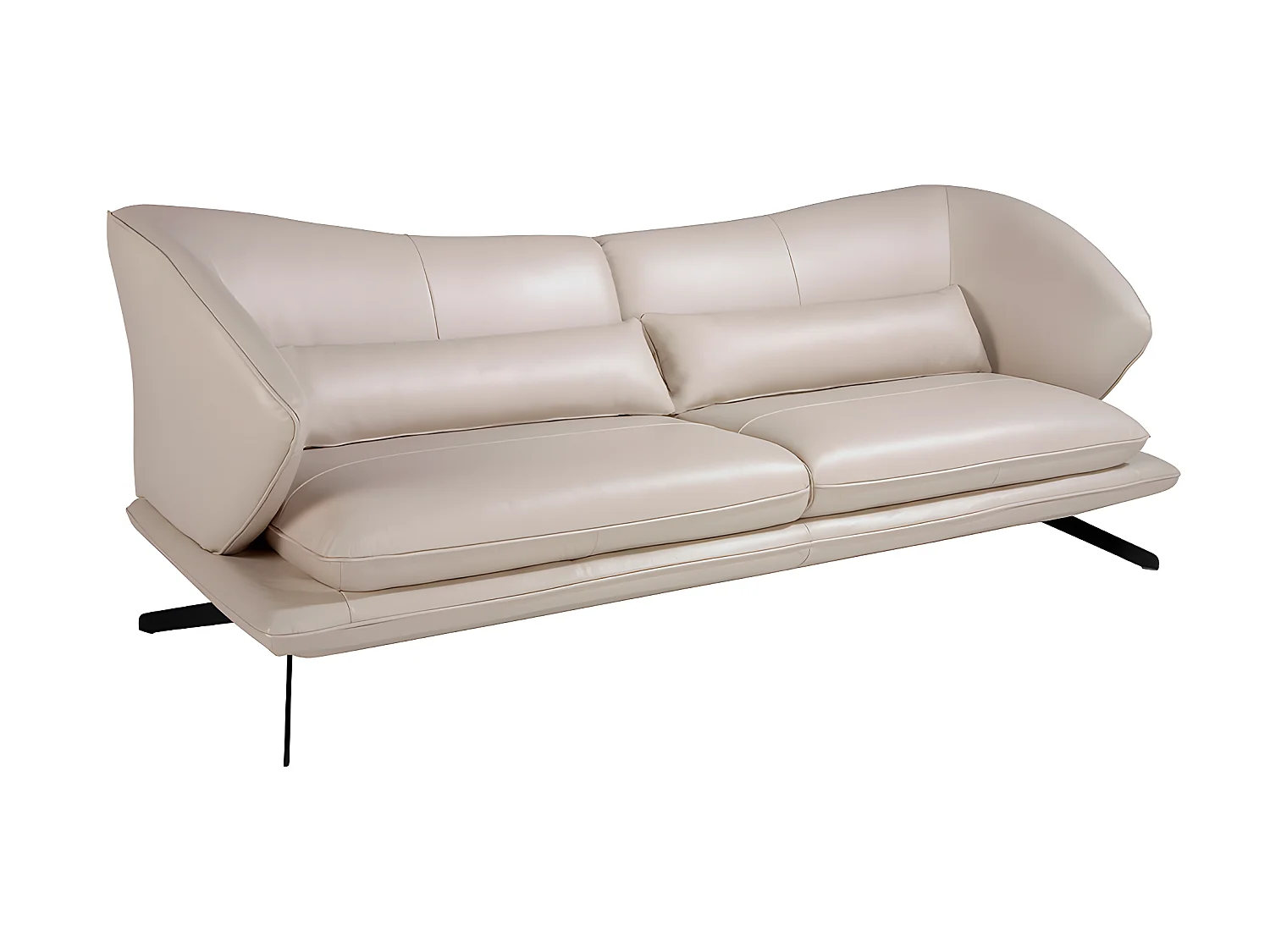 3-zitsbank in taupe grijs rundleder 6146 ANGEL CERDA