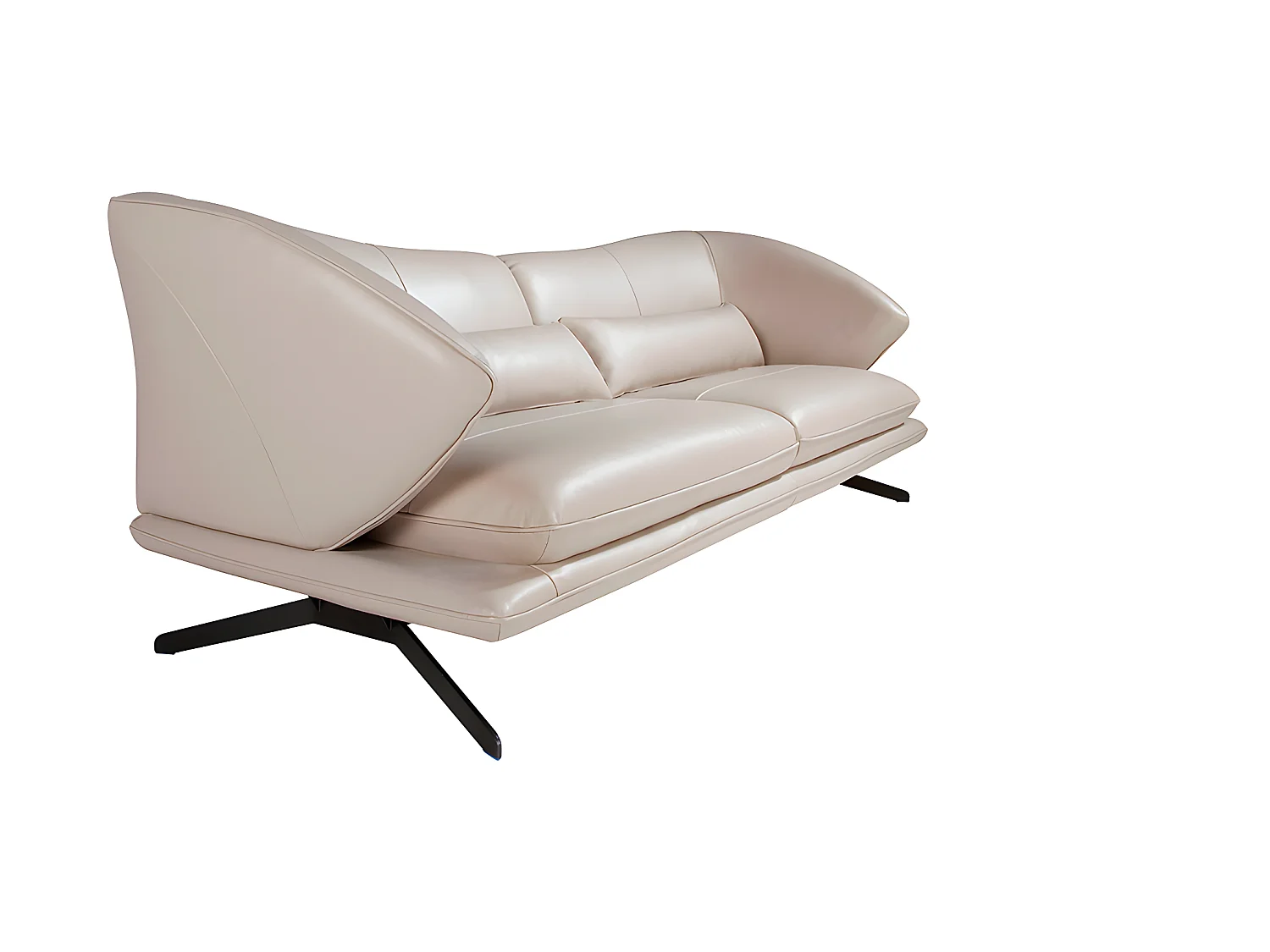 3-zitsbank in taupe grijs rundleder 6146 ANGEL CERDA