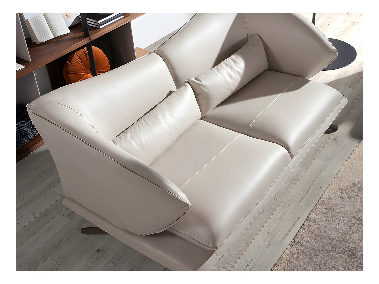 3-zitsbank in taupe grijs rundleder 6146 ANGEL CERDA