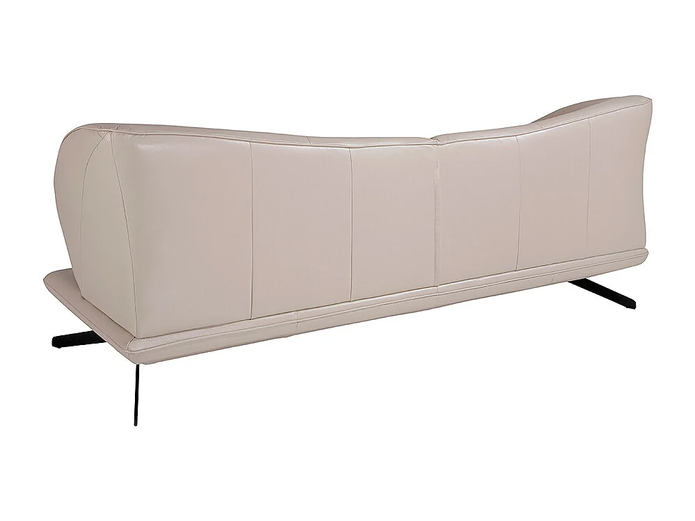 Canapé 3 places en cuir gris taupe 6146 ANGEL CERDA