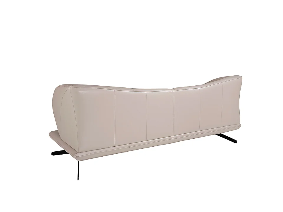 Skórzana sofa 3-osobowa w kolorze szarym taupe 6146 ANGEL CERDA