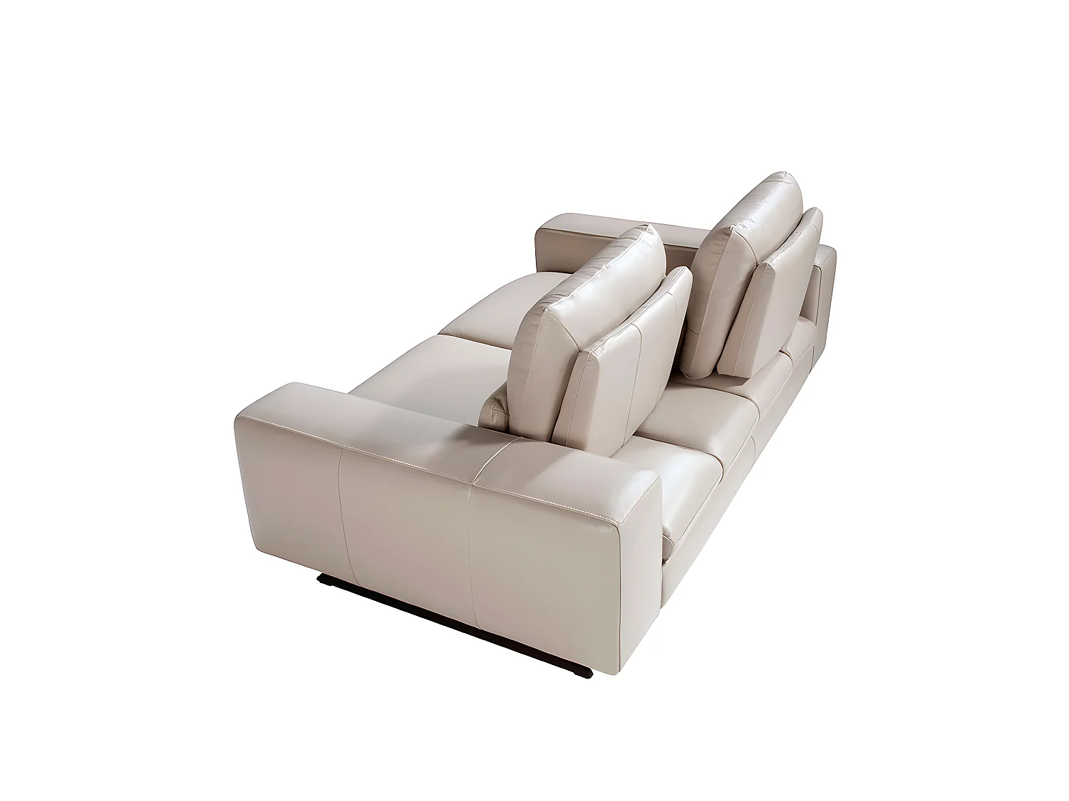 Canapé 2 places en cuir et acier noir 6141 ANGEL CERDA