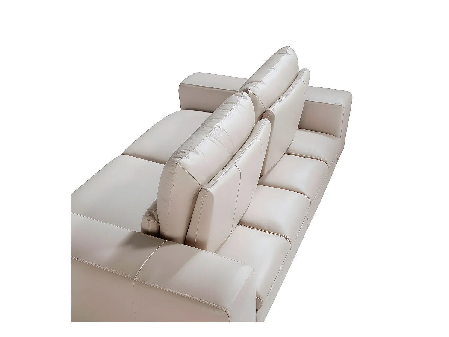 Canapé 2 places en cuir et acier noir 6141 ANGEL CERDA