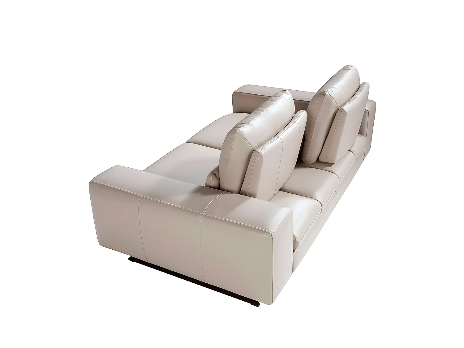 Canapé 2 places en cuir et acier noir 6141 ANGEL CERDA