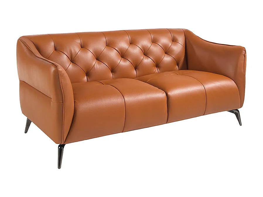 Canapé 2 places Chester en cuir marron 6168 ANGEL CERDA