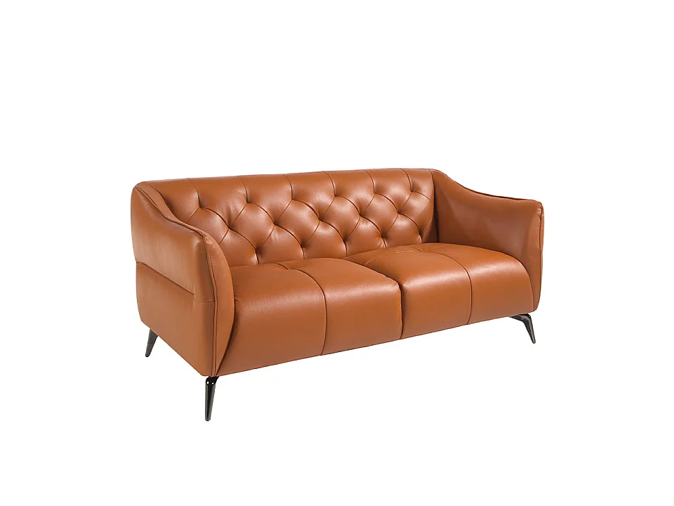 Divano Chester a 2 posti in pelle marrone 6168 ANGEL CERDA
