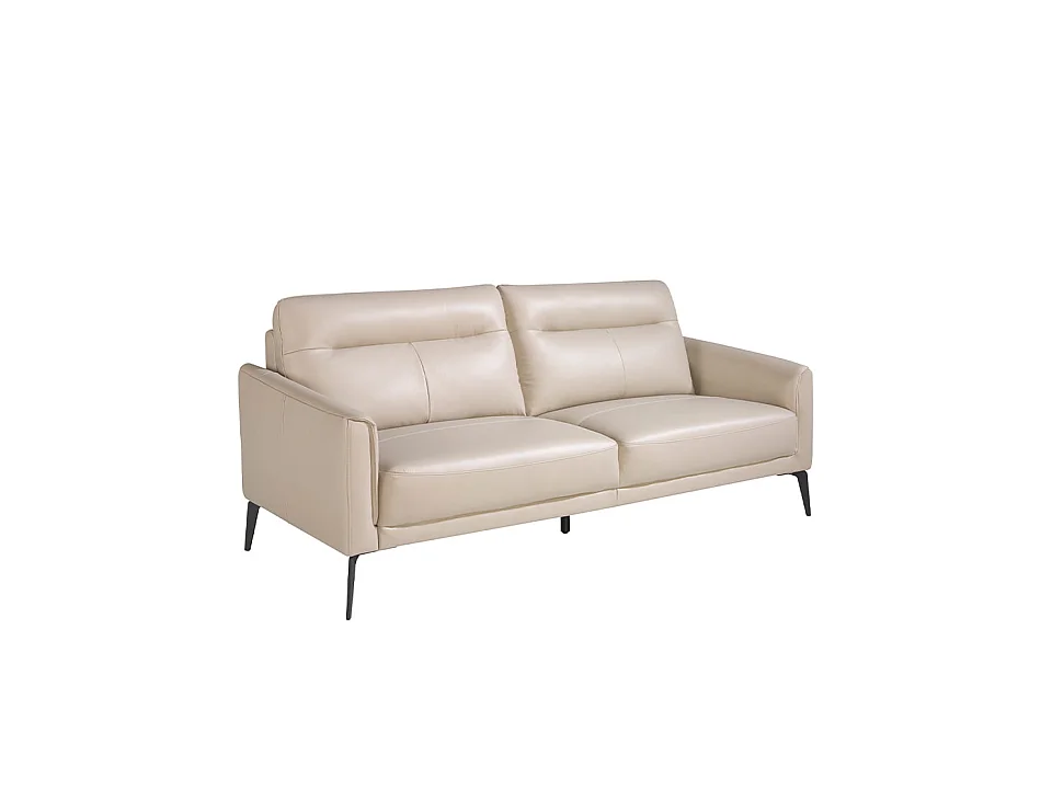 Canapé 3 places en cuir gris taupe 6138 ANGEL CERDA