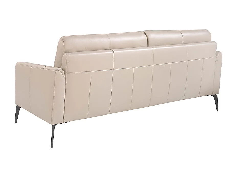 Canapé 3 places en cuir gris taupe 6138 ANGEL CERDA