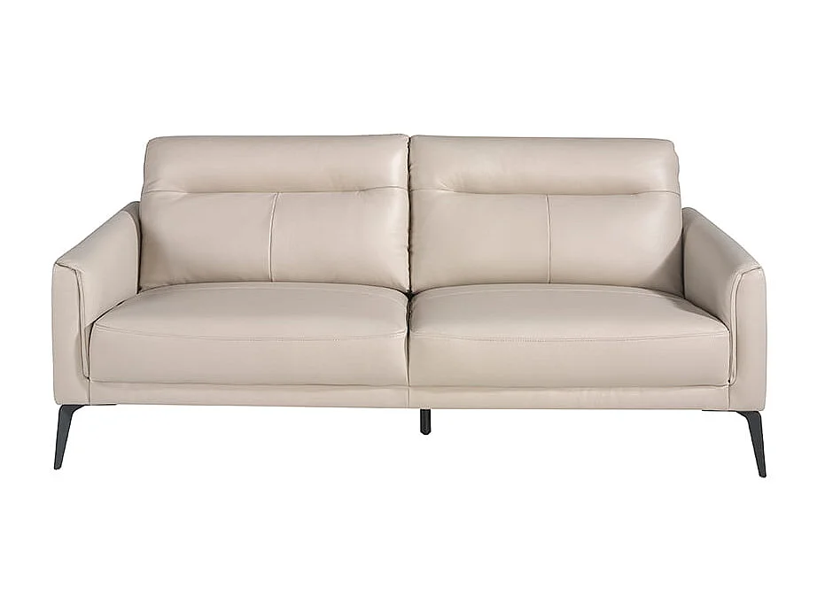 Canapé 3 places en cuir gris taupe 6138 ANGEL CERDA