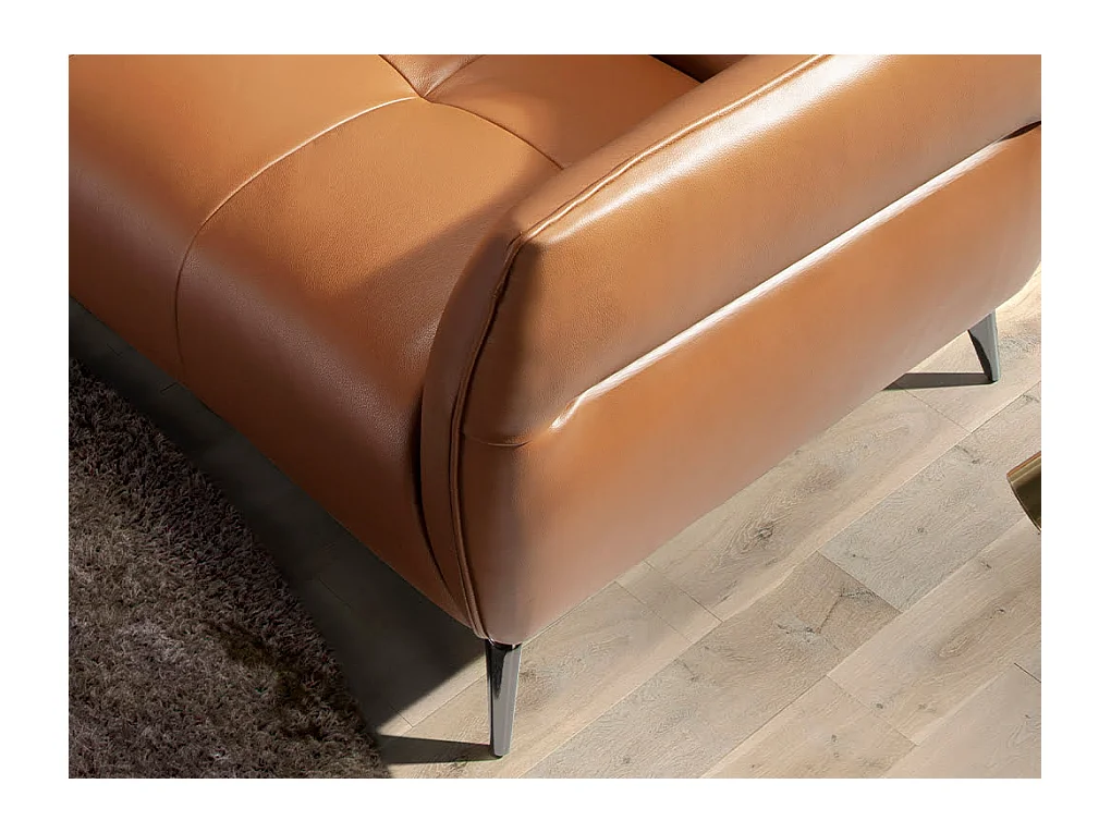 3-zitsbank bekleed in bruin rundleder 6169 ANGEL CERDA