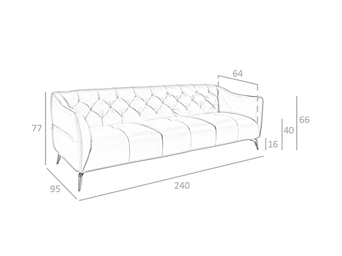 3-zitsbank bekleed in bruin rundleder 6169 ANGEL CERDA