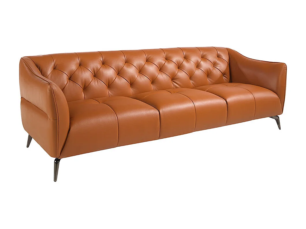 Canapé 3 places Chester en cuir marron 6169 ANGEL CERDA