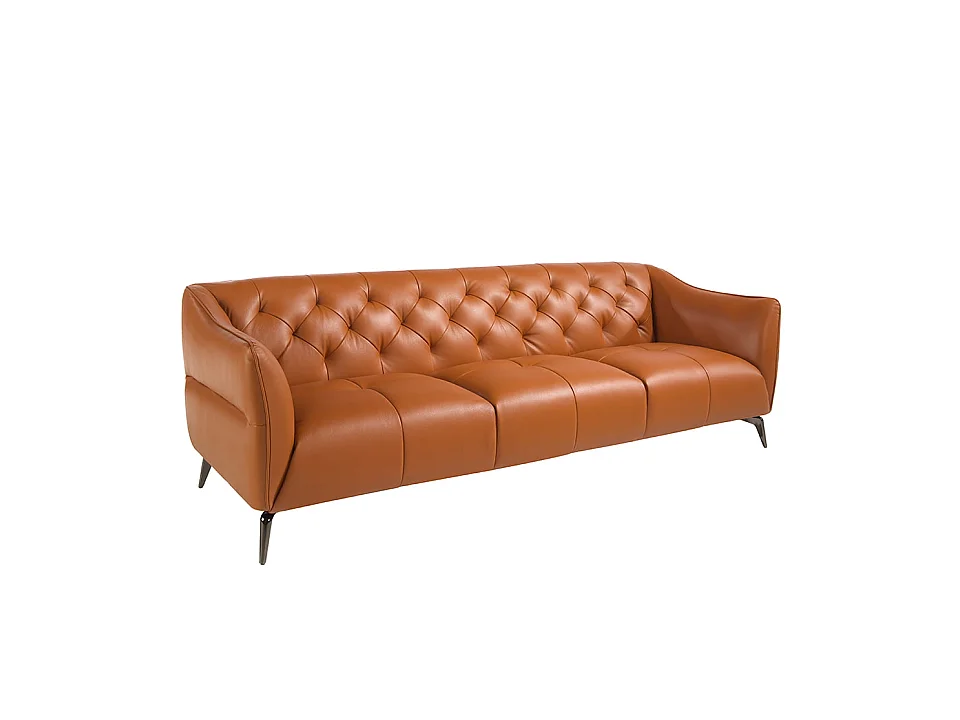 3-zitsbank bekleed in bruin rundleder 6169 ANGEL CERDA