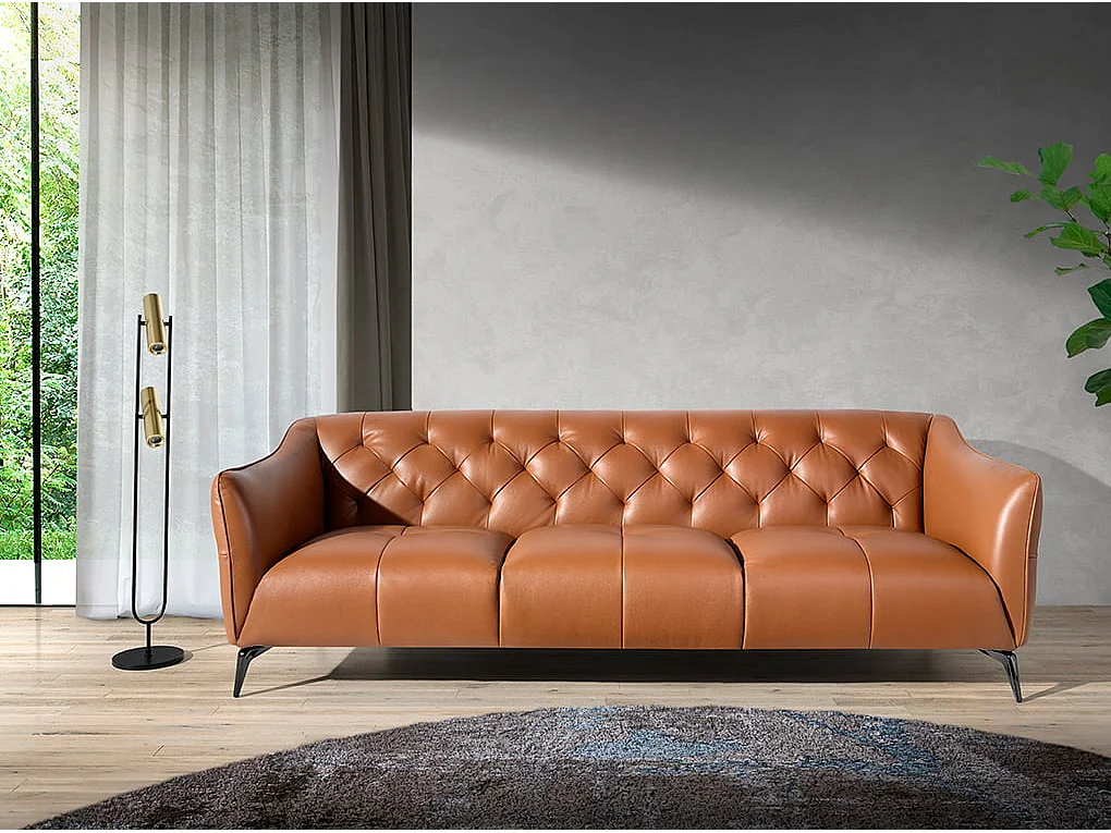 3-osobowa sofa Chester z brązowej skóry 6169 ANGEL CERDA