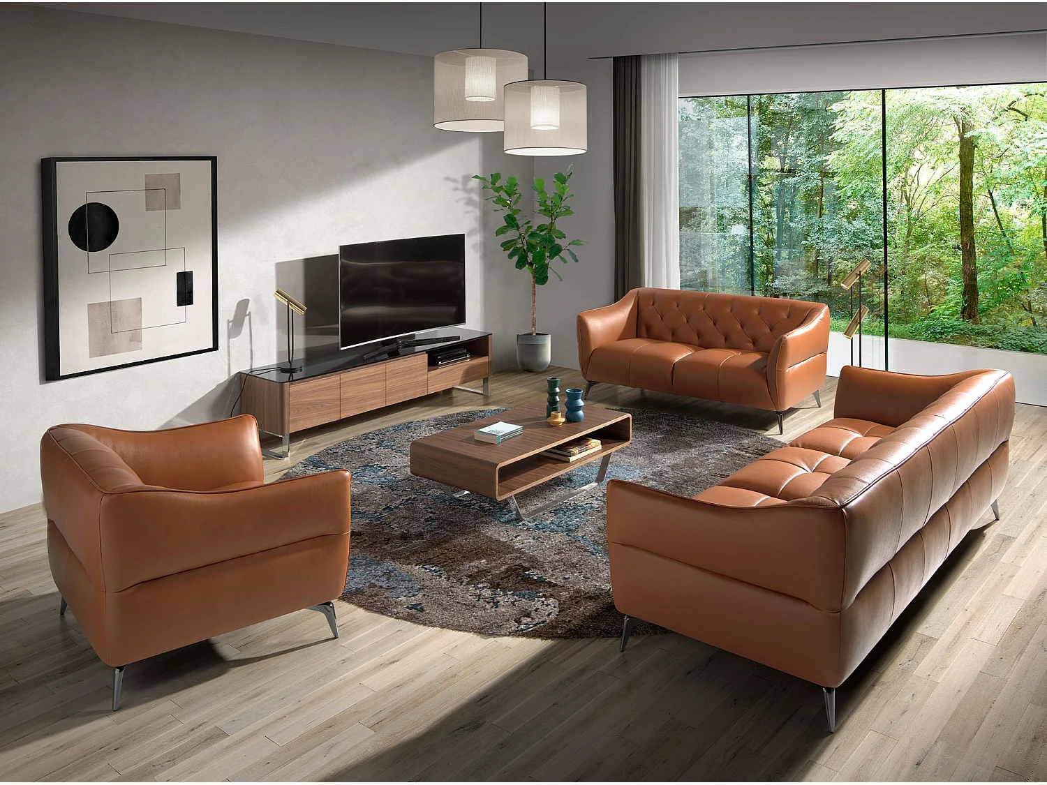 3-osobowa sofa Chester z brązowej skóry 6169 ANGEL CERDA