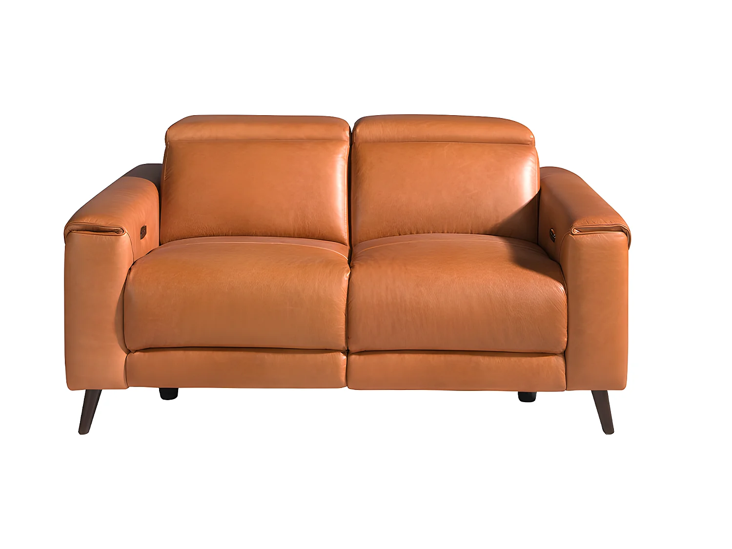 2 zits bank in leer en wengé hout 6147 ANGEL CERDA