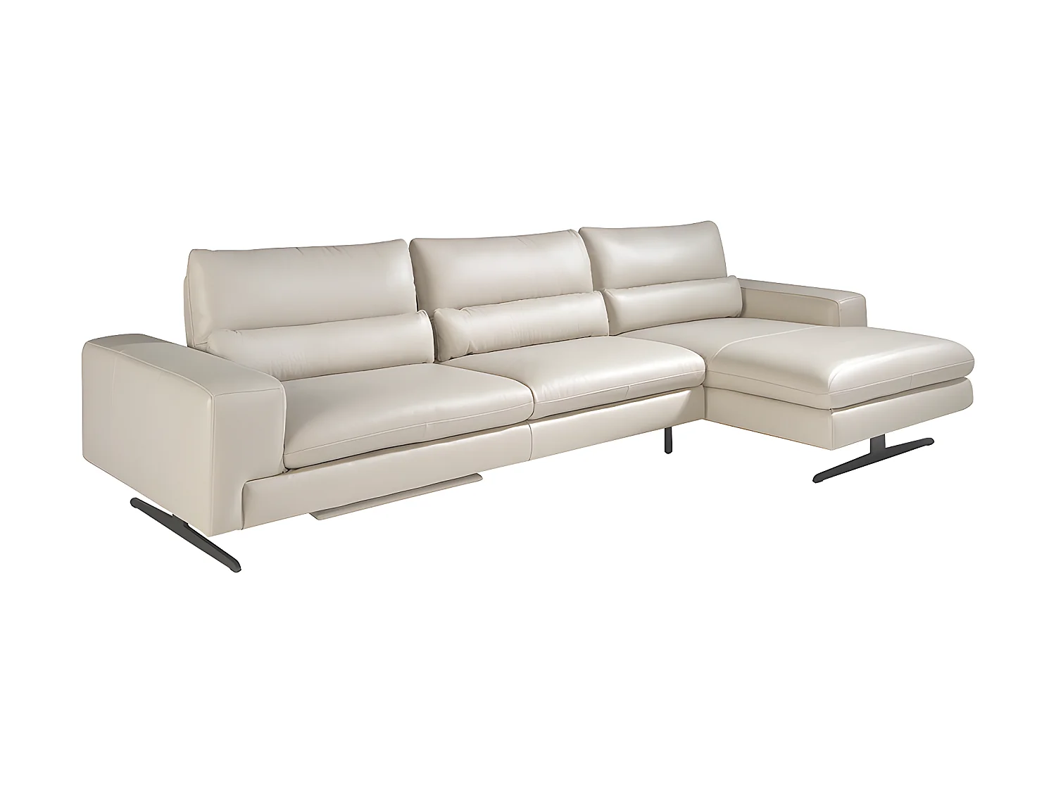 Ecksofa (R) in Leder mit verstellbarer Rückenlehne  6152 ANGEL CERDA