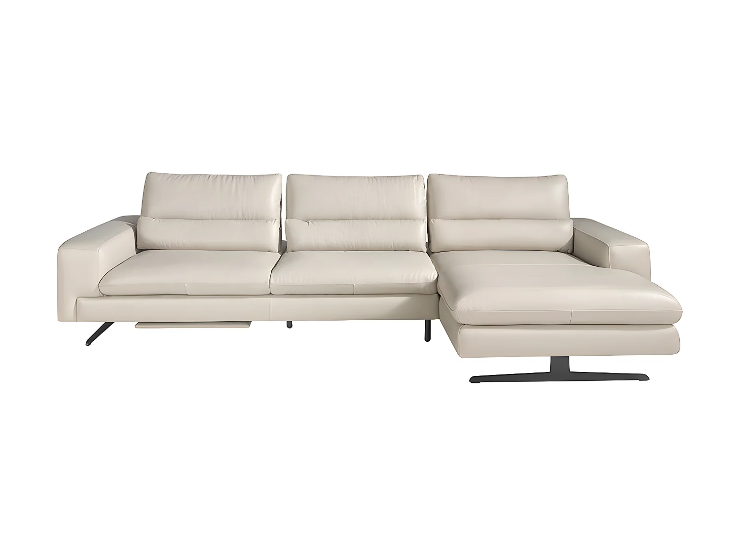 Ecksofa (R) in Leder mit verstellbarer Rückenlehne  6152 ANGEL CERDA