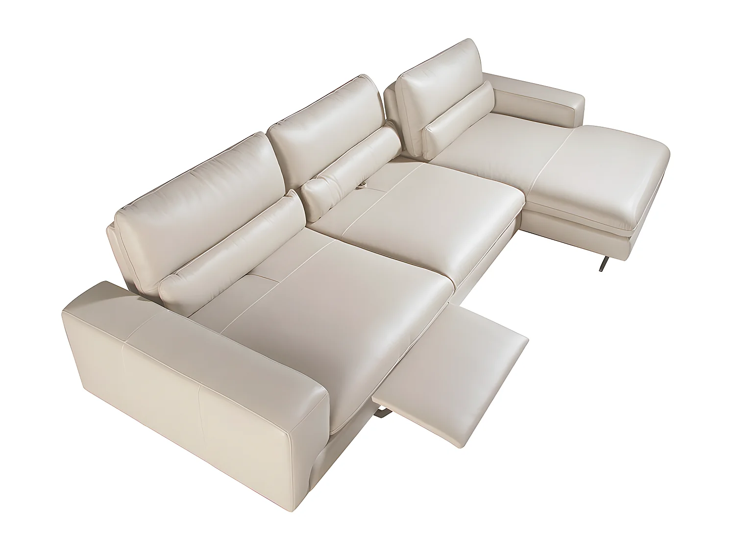 Ecksofa (R) in Leder mit verstellbarer Rückenlehne  6152 ANGEL CERDA