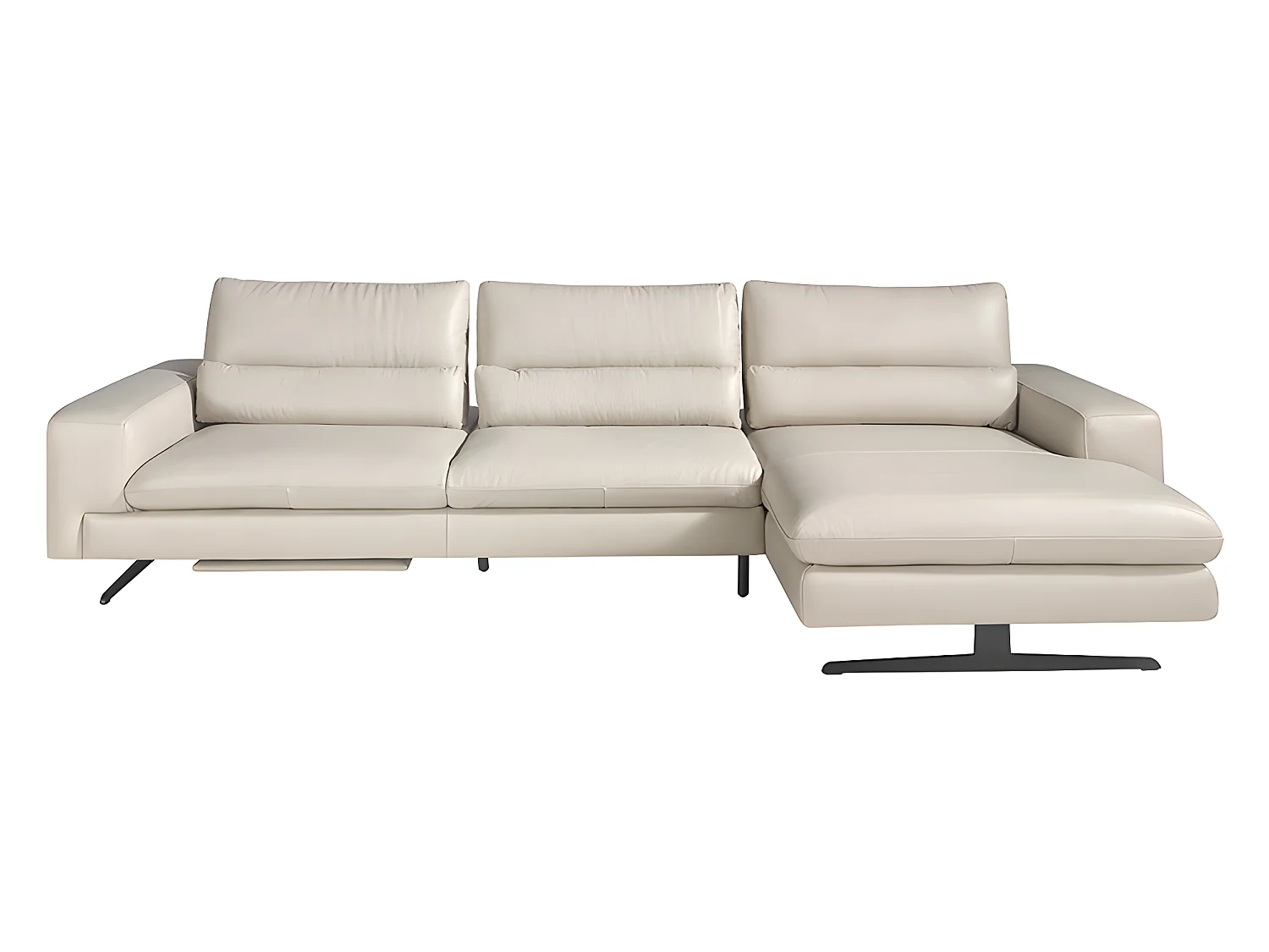 Ecksofa (R) in Leder mit verstellbarer Rückenlehne  6152 ANGEL CERDA