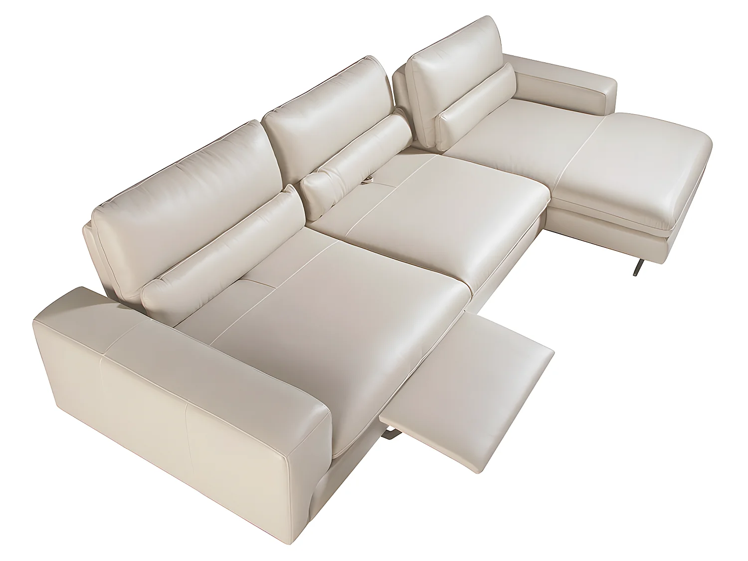 Ecksofa (R) in Leder mit verstellbarer Rückenlehne  6152 ANGEL CERDA