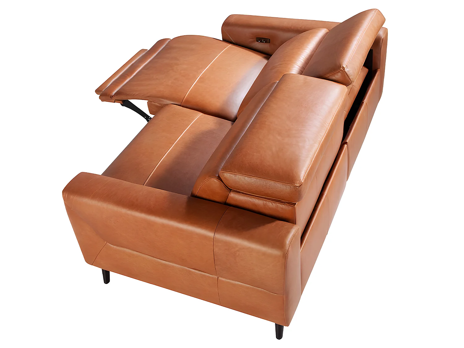 Divano a 3 posti in pelle con cuscini relax   6148 ANGEL CERDA