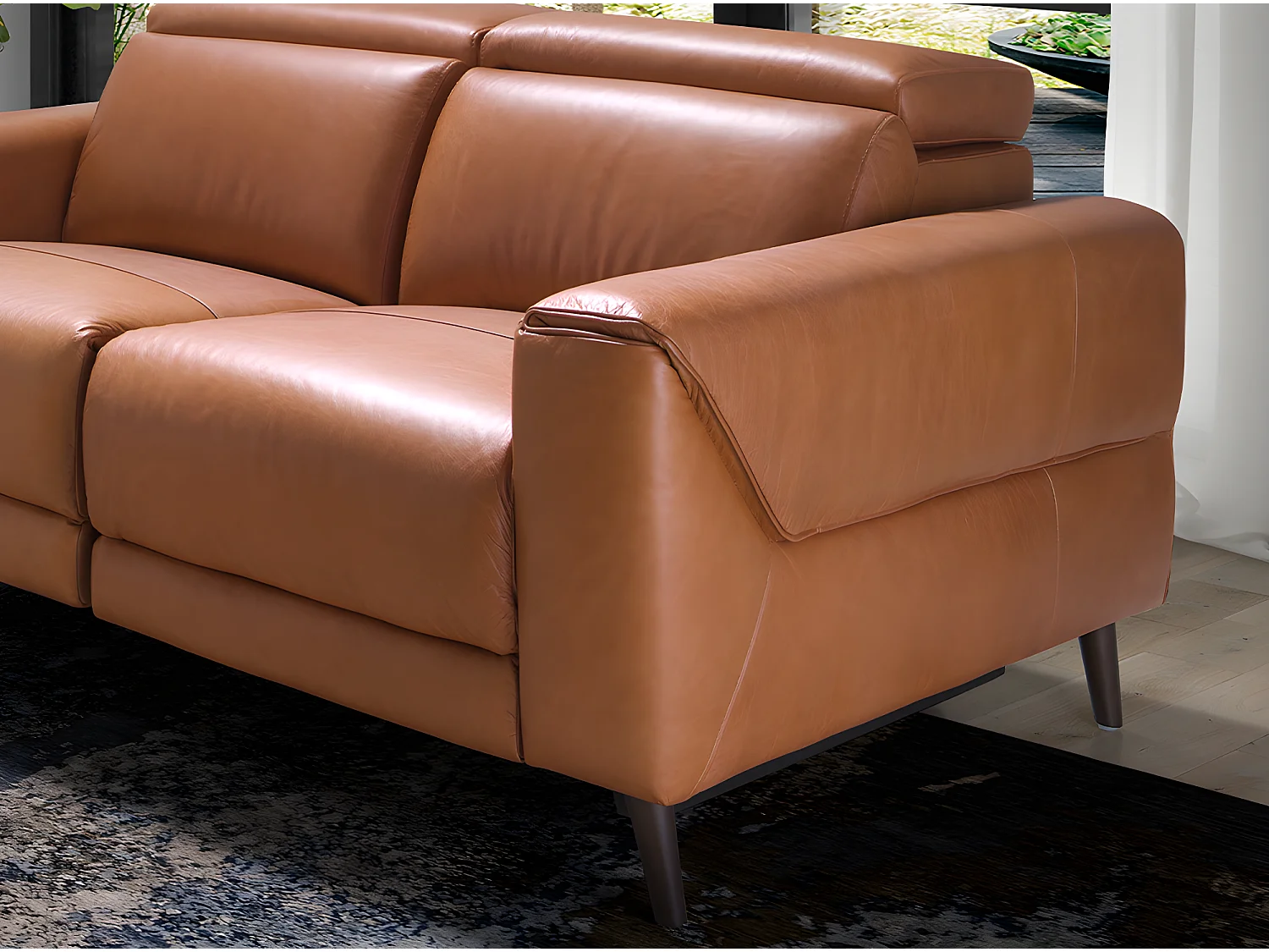 Divano a 3 posti in pelle con cuscini relax   6148 ANGEL CERDA