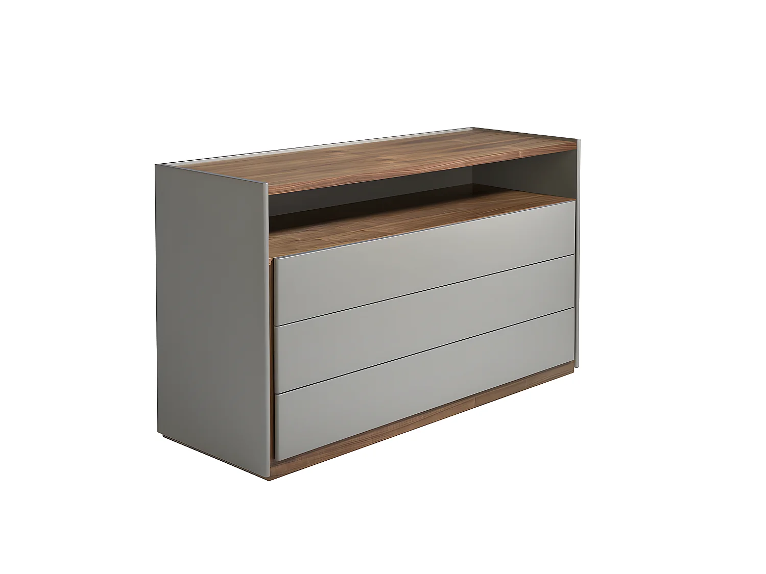 Walnoot en grijze ladekast 7128 ANGEL CERDA