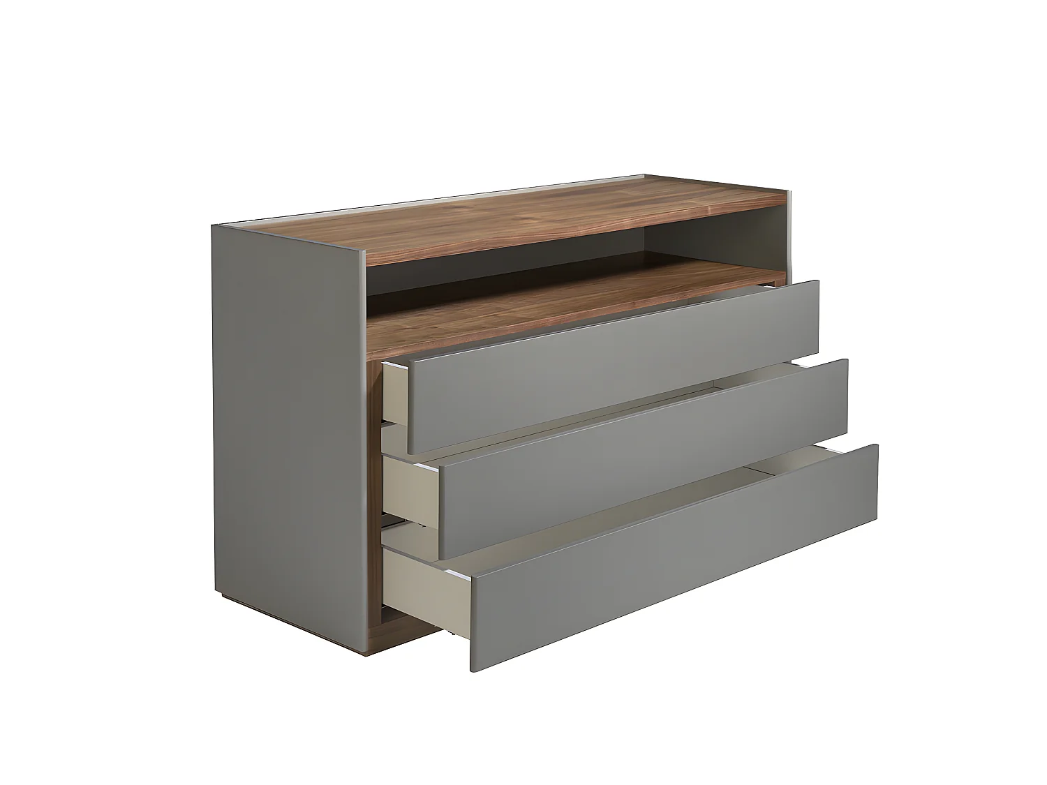 Walnoot en grijze ladekast 7128 ANGEL CERDA