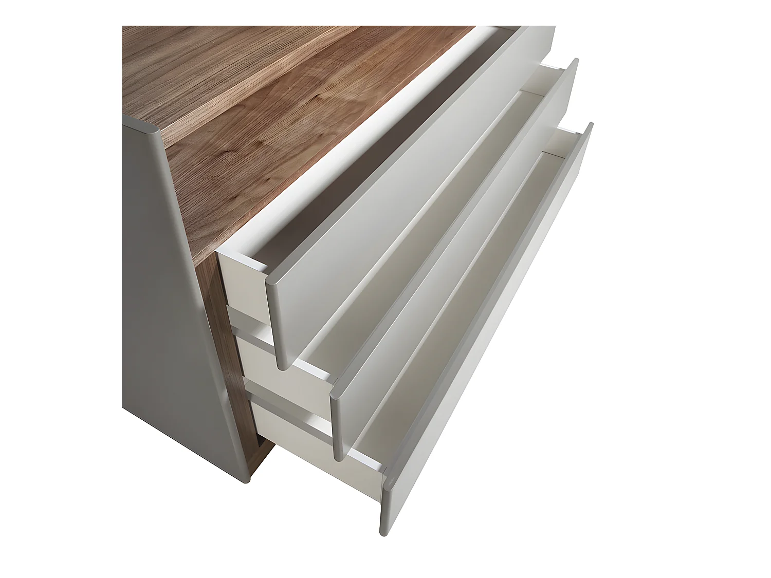 Walnoot en grijze ladekast 7128 ANGEL CERDA