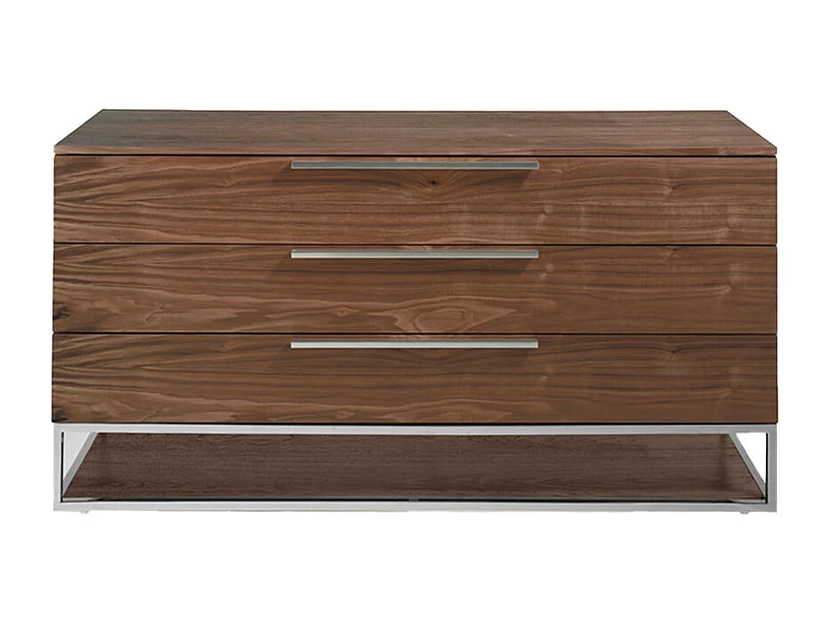 Dressoir Dressoir in walnoot met laden en verchroomd staal 3214 ANGEL CERDA