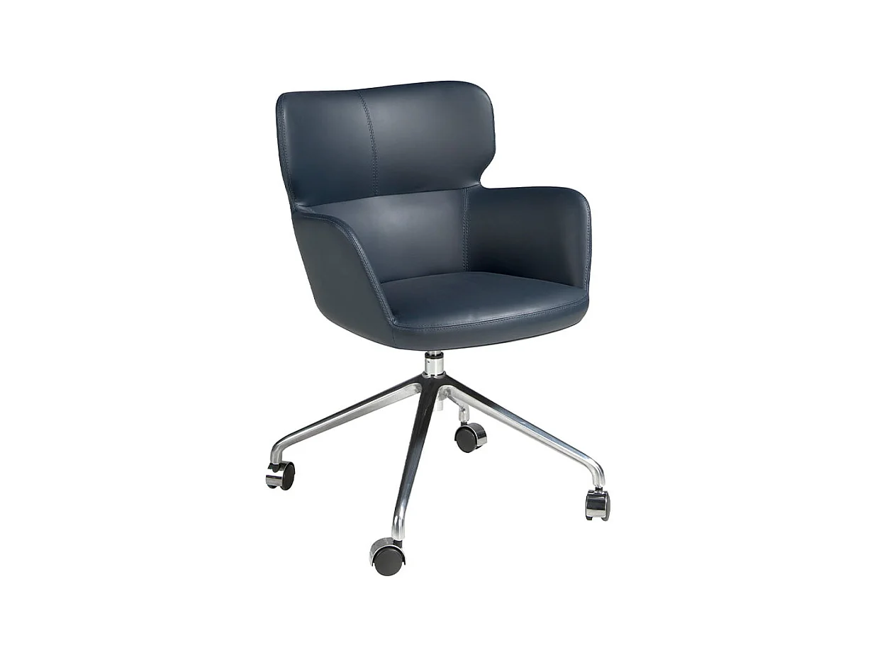 Blauwe eco-leren bureaustoel 4110 ANGEL CERDA