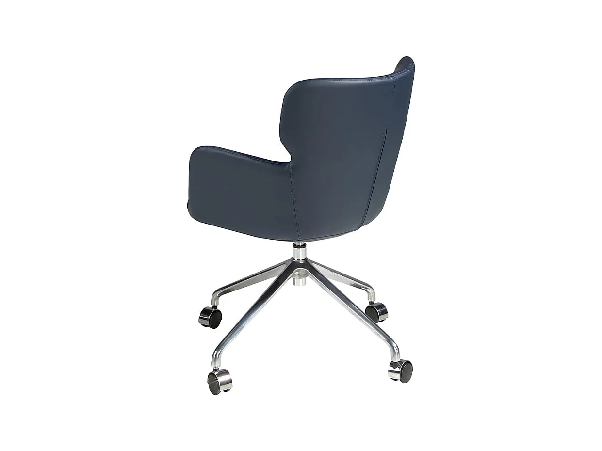 Blauwe eco-leren bureaustoel 4110 ANGEL CERDA