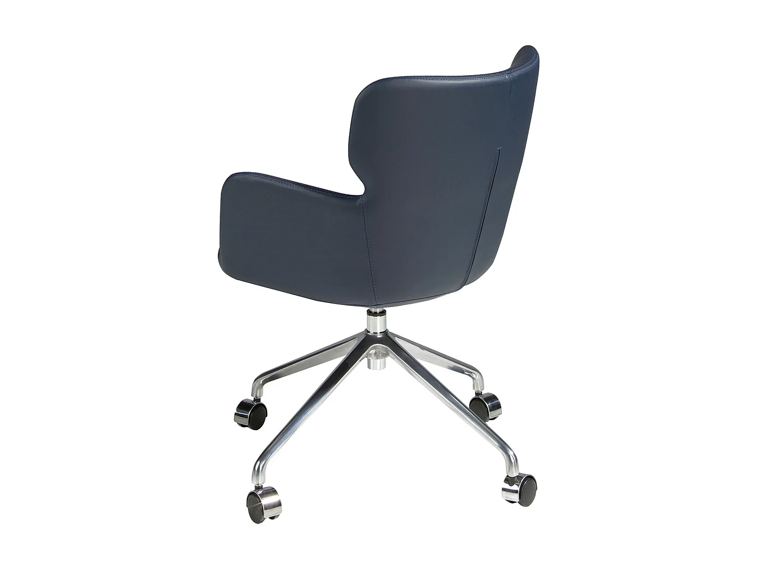 Sedia da ufficio girevole blu con braccioli e gambe in acciaio   4110 ANGEL CERDA