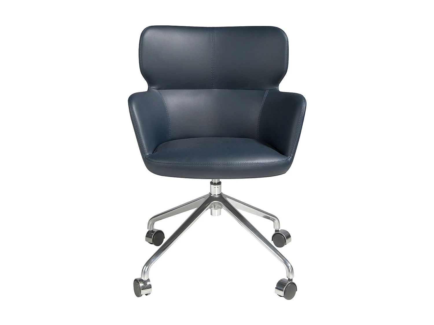 Chaise de bureau pivotant en similicuir bleu 4110 ANGEL CERDA