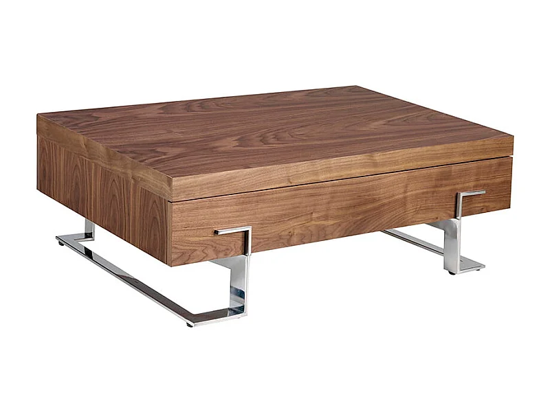 Couchtisch aus Nussbaum und Stahl   2099 ANGEL CERDA