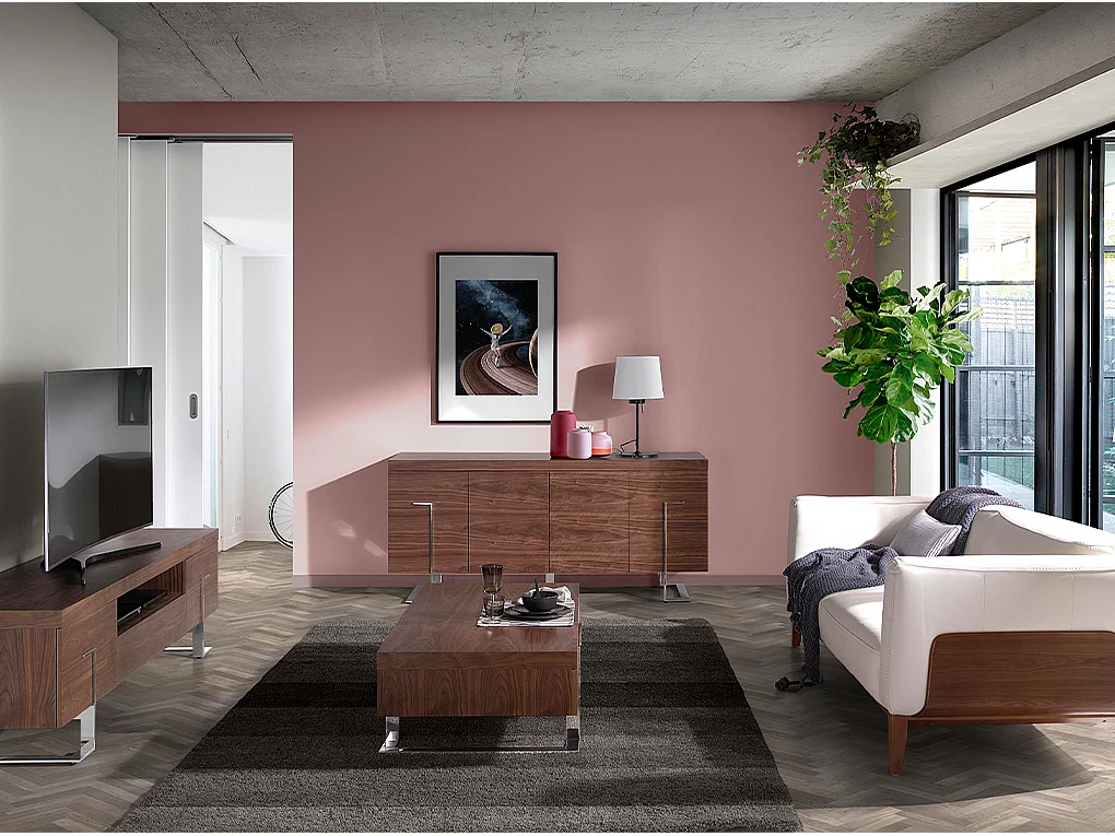 Rechteckiger Couchtisch Nussbaum und verchromter Stahl 2099 ANGEL CERDA