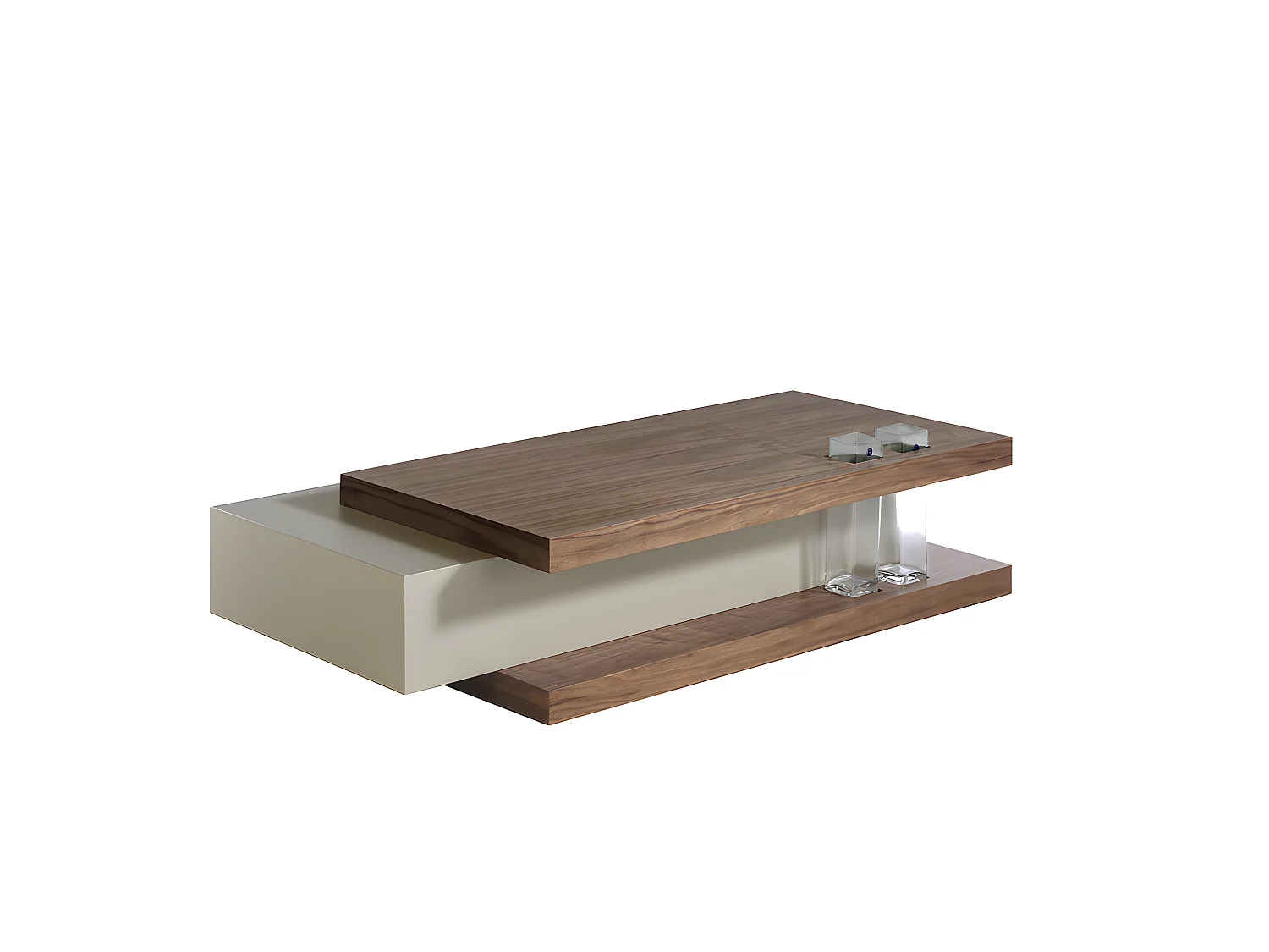 Table basse rectangulaire en noyer 2105 ANGEL CERDA
