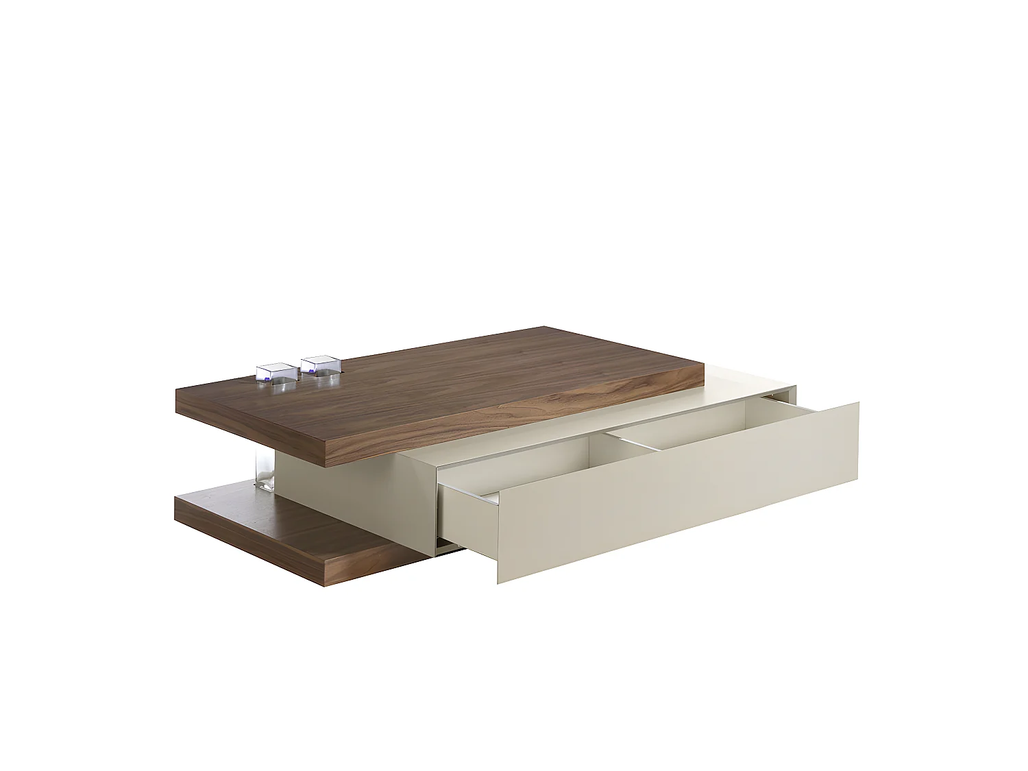 Table basse rectangulaire en noyer 2105 ANGEL CERDA