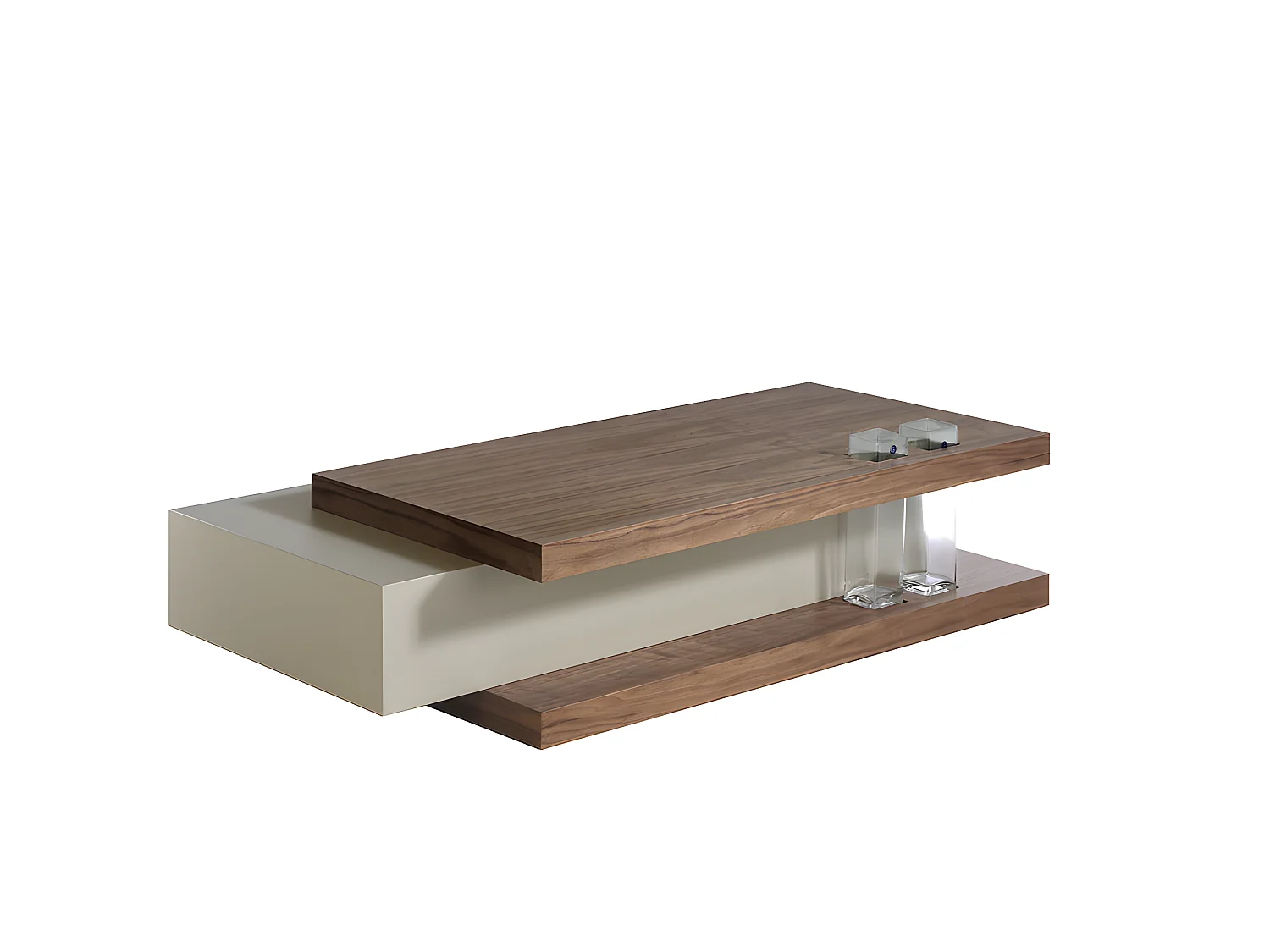 Table basse rectangulaire en noyer 2105 ANGEL CERDA