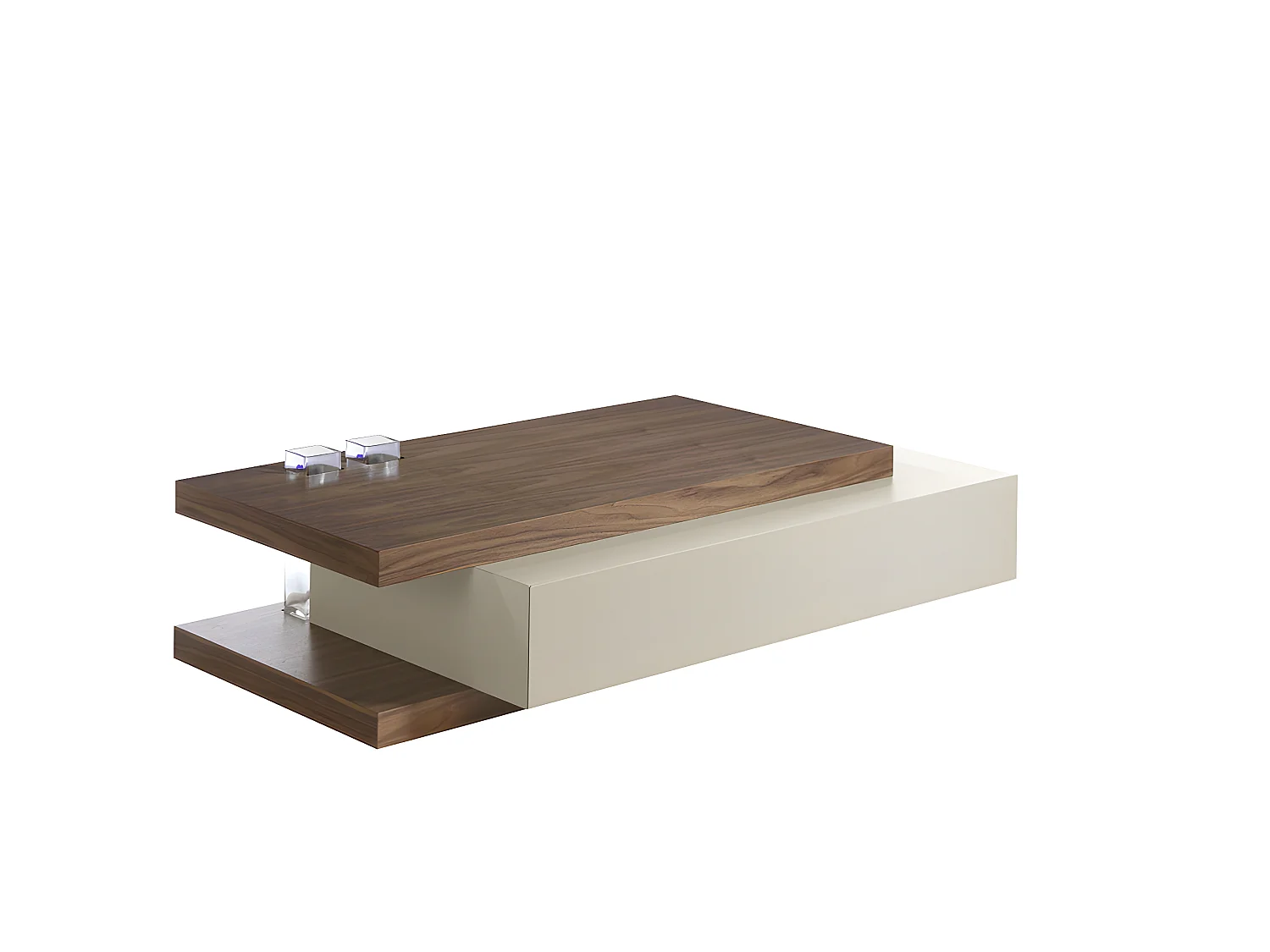 Table basse rectangulaire en noyer 2105 ANGEL CERDA